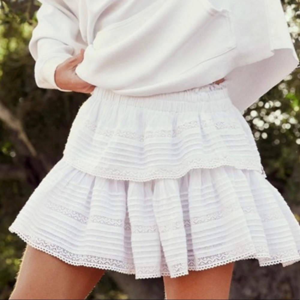 Aerie rock n ruffle skirt, loveshackfancy dupe
